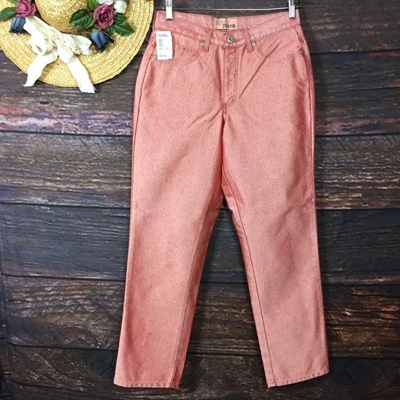Red Y2K Vintage Reflective Jeans by Reflect Jeans Size 10 - Picture 1 of 8